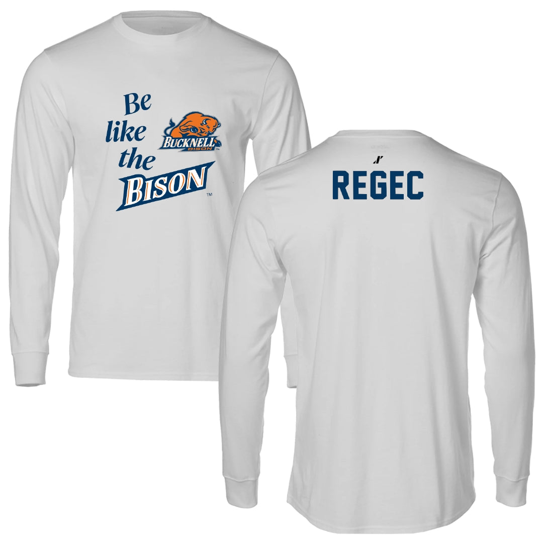 Bucknell University TF and XC Light Gray Be Like Us Performance Long Sleeve - Angelo Regec
