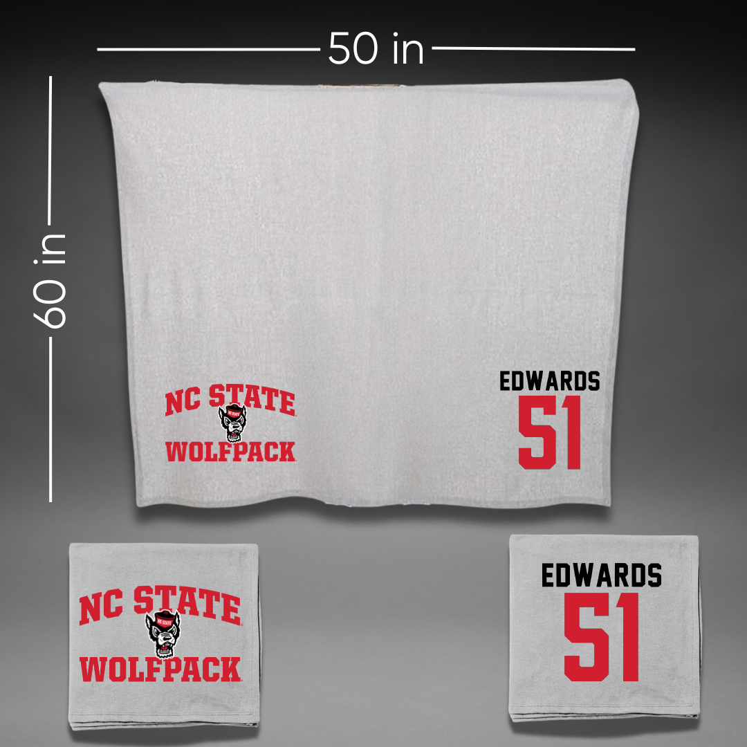 North Carolina State University Softball Gray Blanket - #51 Bailey Edwards