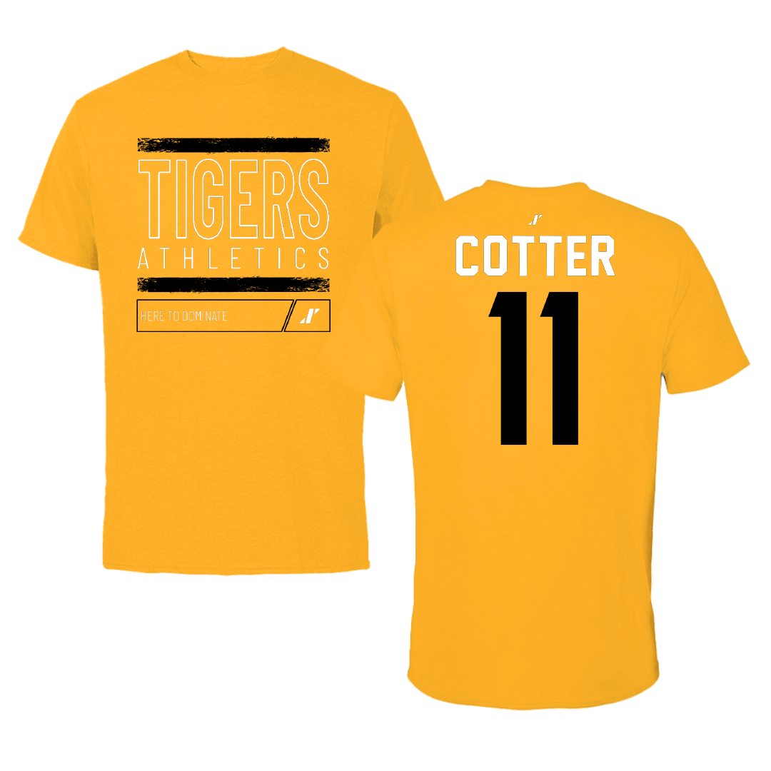 Fort Hays State University Soccer Gold Dominate Tee - #11 Sydney Cotter