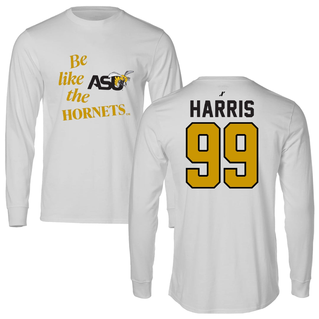 Alabama State University Volleyball Light Gray Be Like Us Performance Long Sleeve - #99 Lyndsay Harris