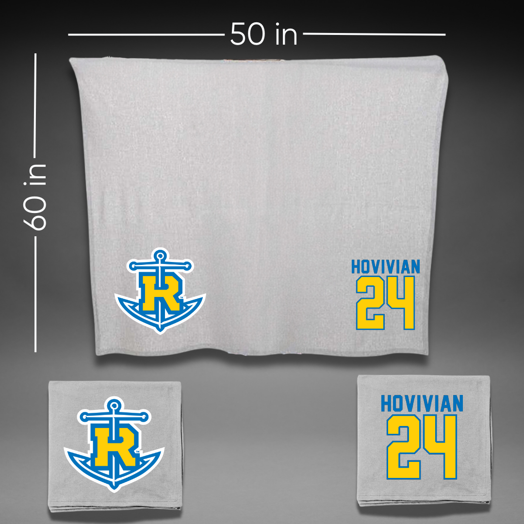 Rollins College Lacrosse Gray Blanket - #24 Tess Hovivian