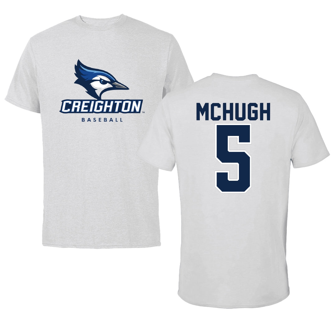 Creighton University Baseball Light Gray Tee - #5 Nate McHugh