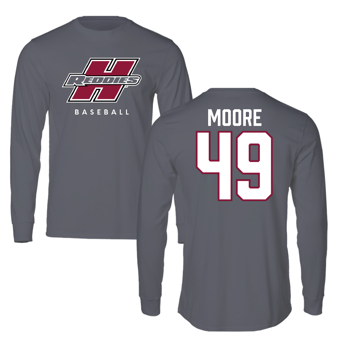 Henderson State University Baseball Gray Performance Long Sleeve - #49 Jayce Moore