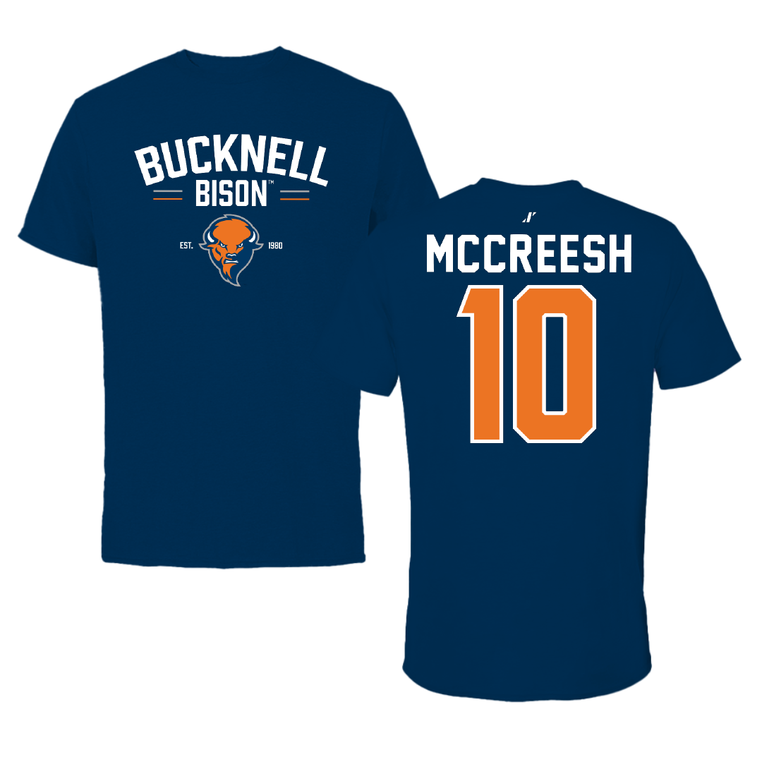 Bucknell University Basketball Navy General Tee - #10 Brandon McCreesh