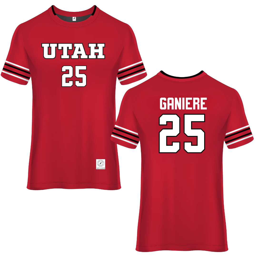 University of Utah Red Soccer Jersey - #25 Bella Ganiere
