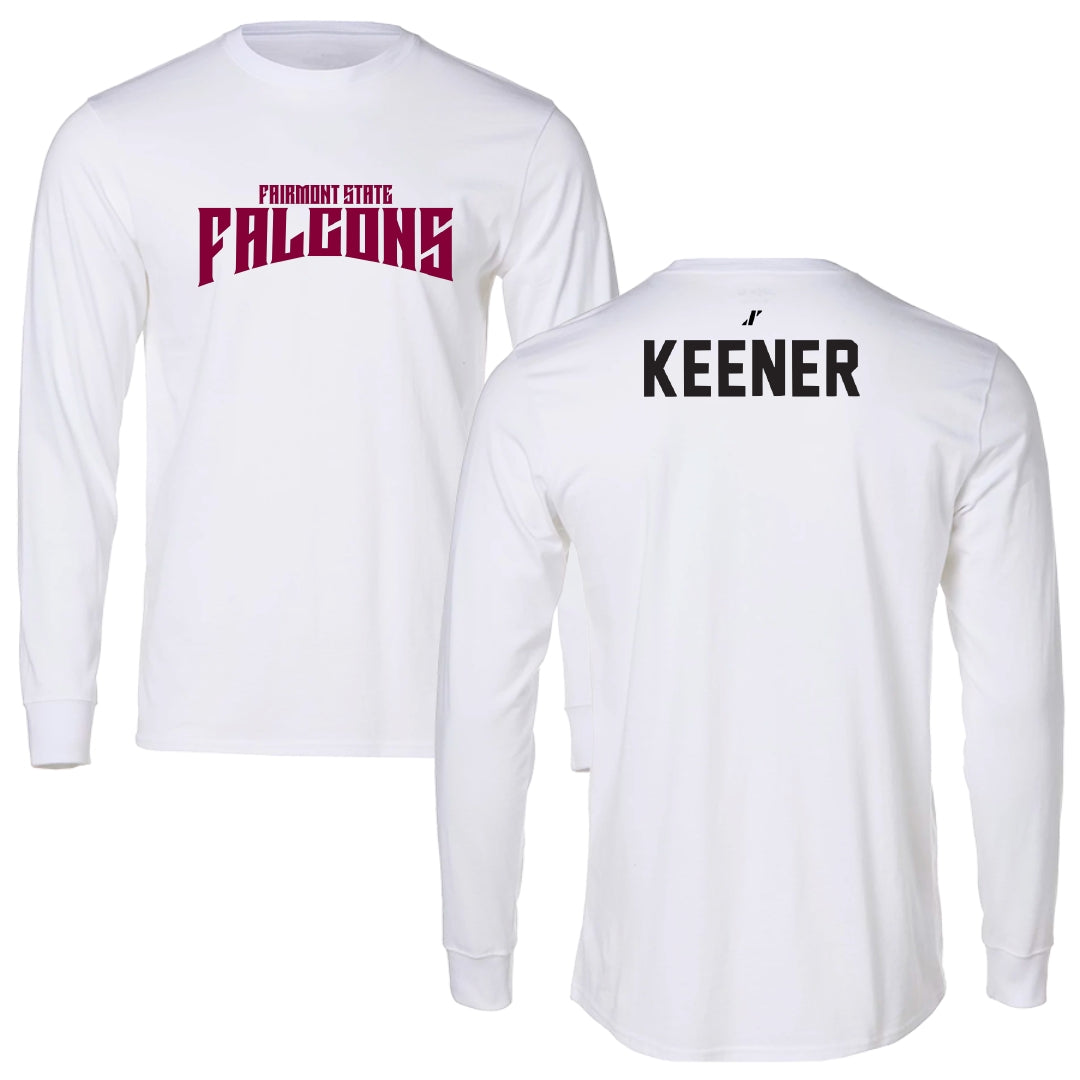 Fairmont State University Golf White Classic Performance Long Sleeve - Dustin Keener
