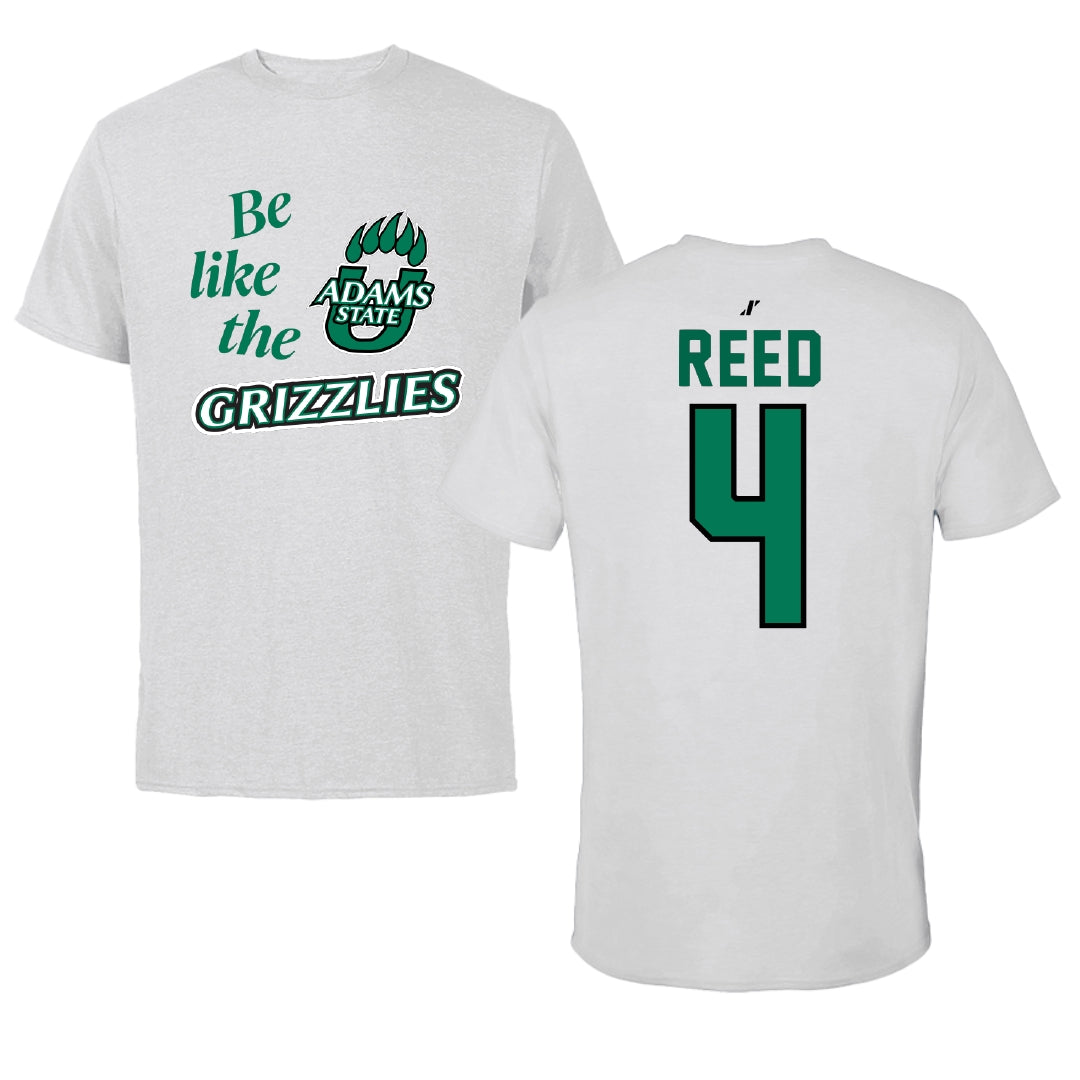 Adams State University Basketball Light Gray Be Like Us Performance Tee - #4 Jaylin Reed