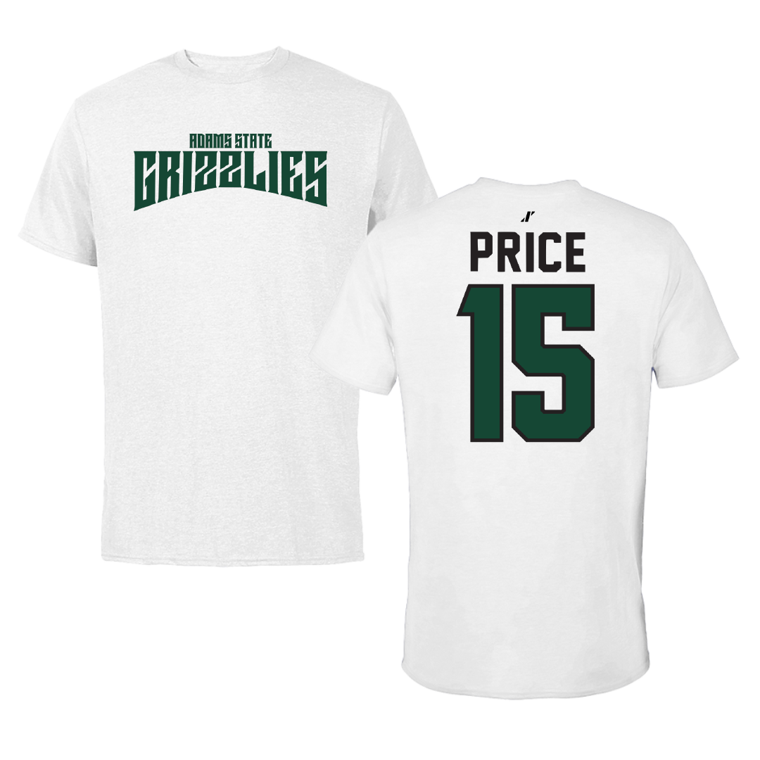 Adams State University Basketball White Classic Tee - #15 Jada Price