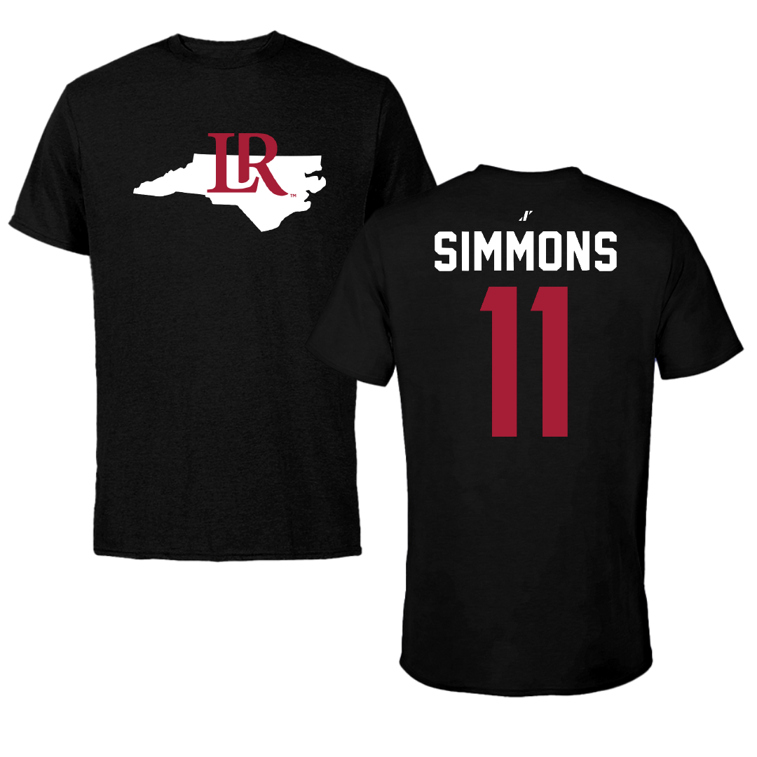 Lenoir-Rhyne University Football Black State Performance Tee - #11 Malik Simmons