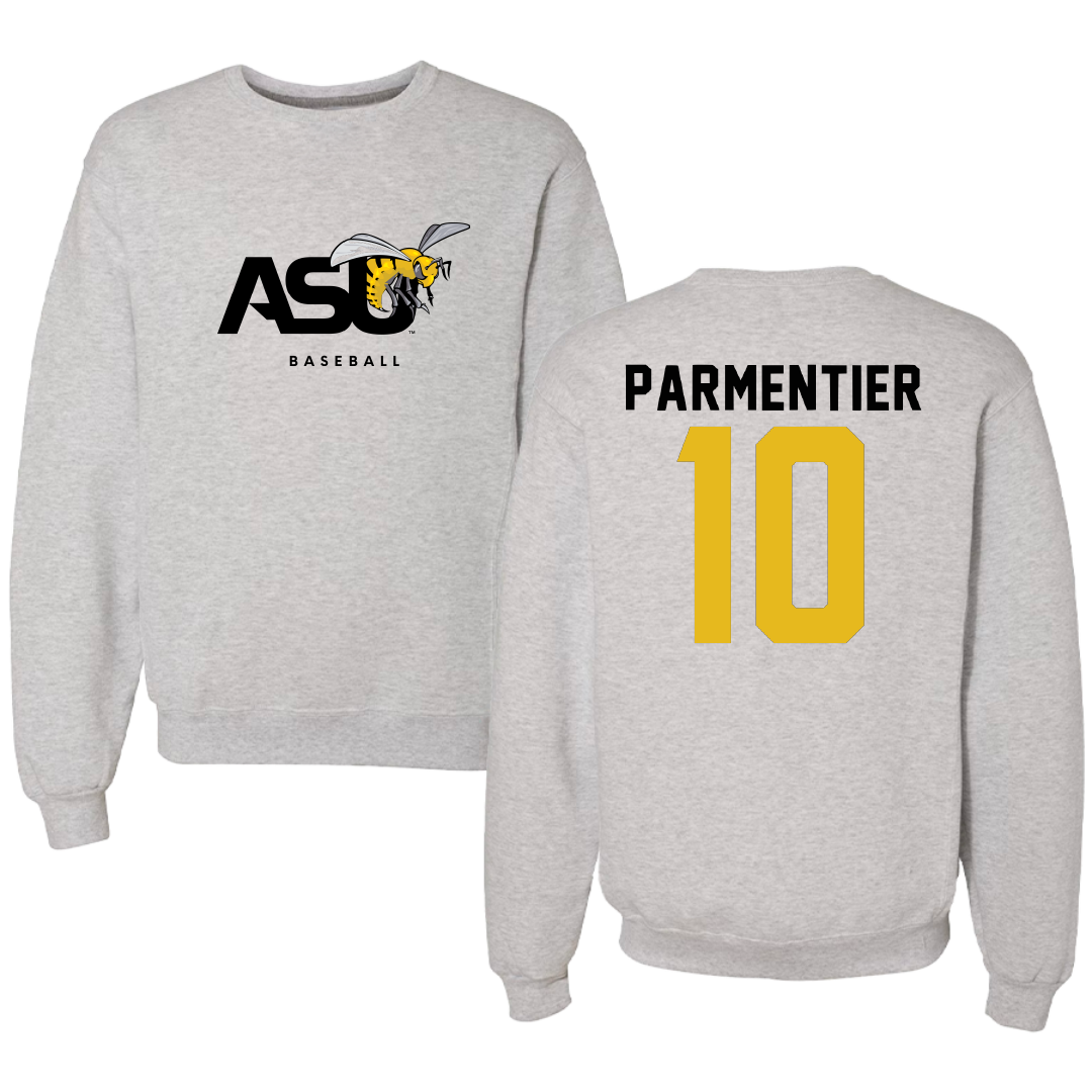 Alabama State University Baseball Light Gray Crewneck - #10 Luke Parmentier