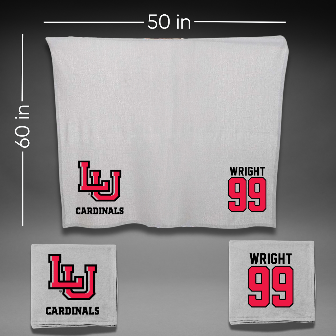 Lamar University Softball Gray Blanket - #99 Makenzie Wright