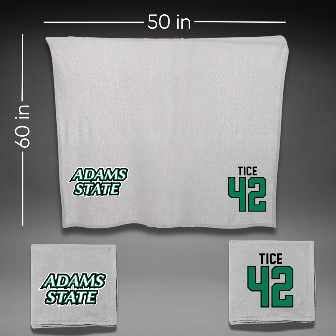 Adams State University Soccer Gray Blanket - #42 Sophia Tice