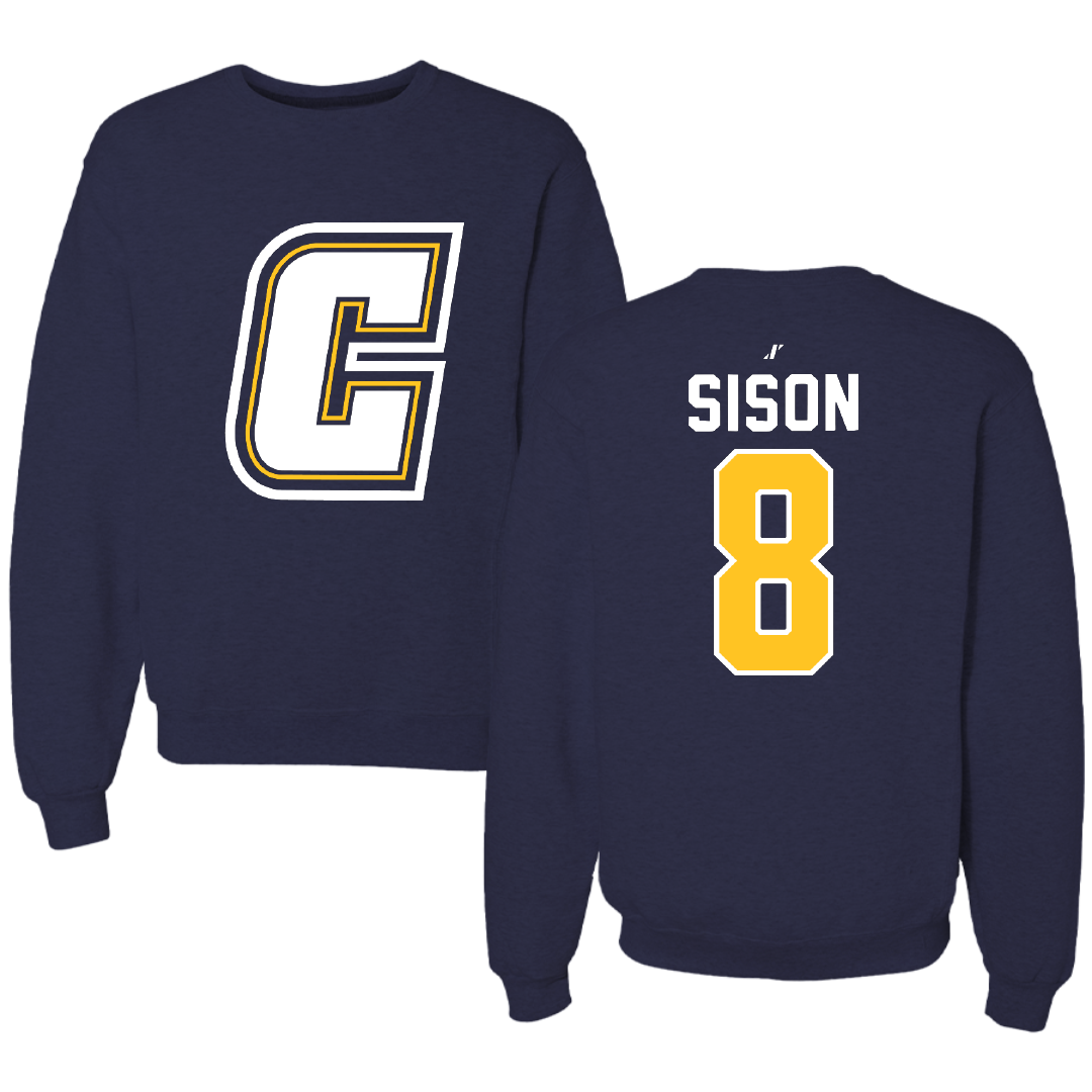 Coker University Acrobatics & Tumbling Navy Crewneck - #8 Olivia Sison