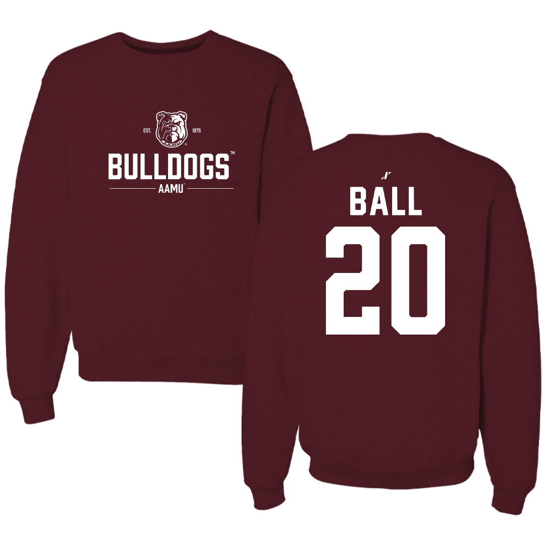 Alabama A&M University Baseball Maroon General Crewneck - #20 Kameron Ball