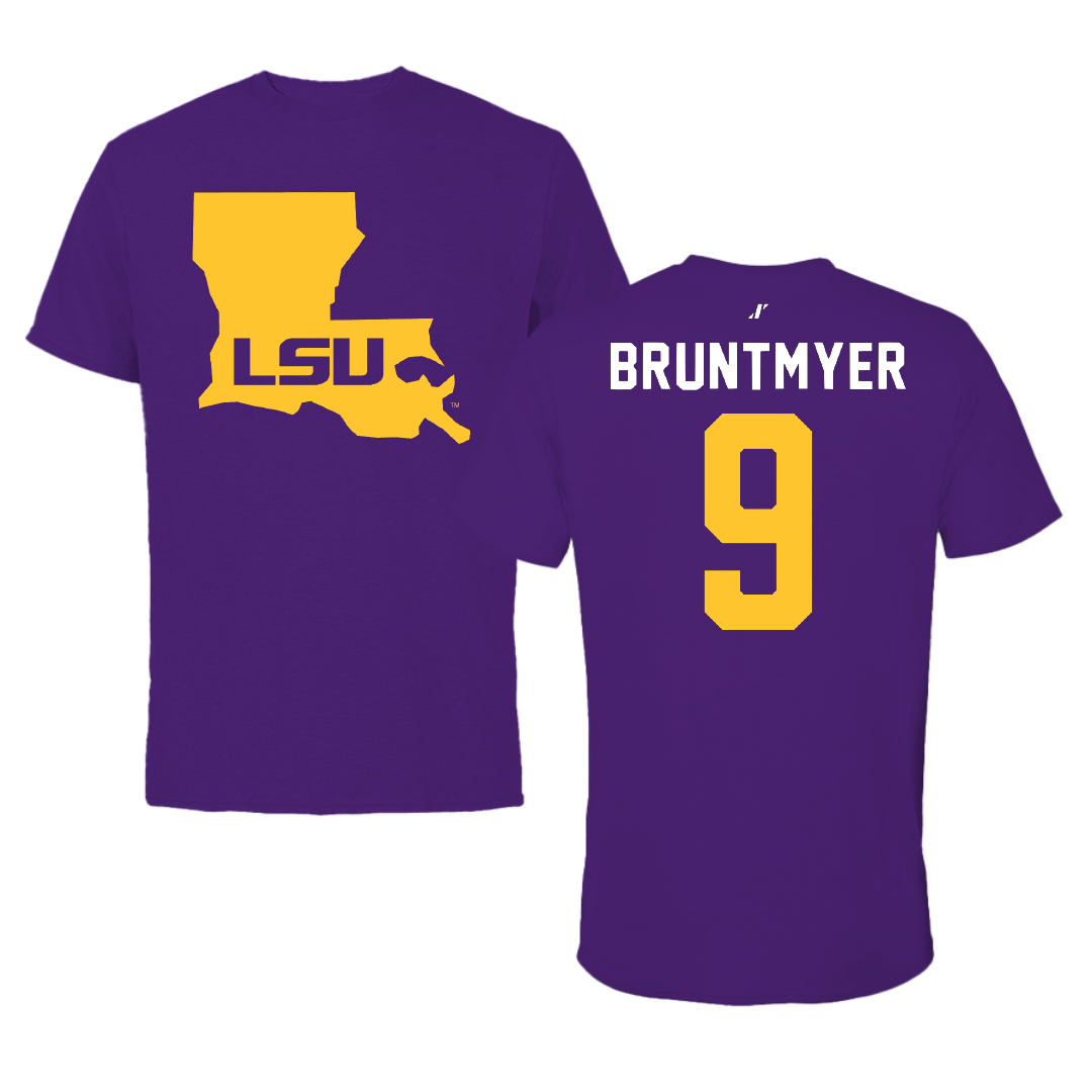 Louisiana State University Volleyball Purple State Tee - #9 Shea Bruntmyer