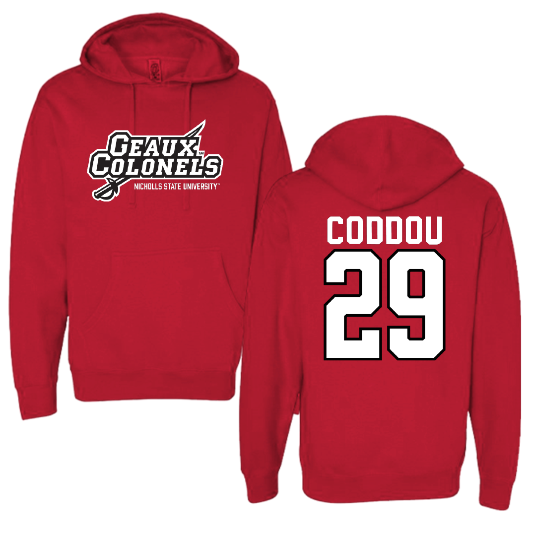 Nicholls State University Baseball Red General Hoodie - #29 Parker Coddou