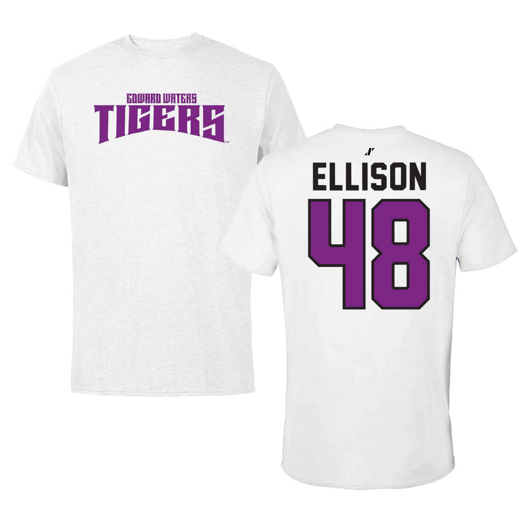 Edward Waters University Football White Classic Tee - #48 Anthony Ellison