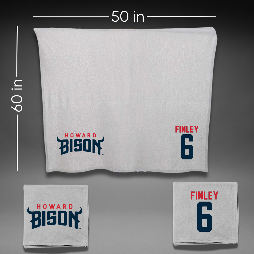 Howard University Softball Gray Blanket - #6 Bria Finley