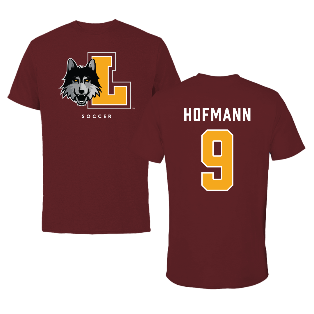 Loyola University-Chicago Soccer Maroon Mascot Performance Tee - #9 Benni Hofmann