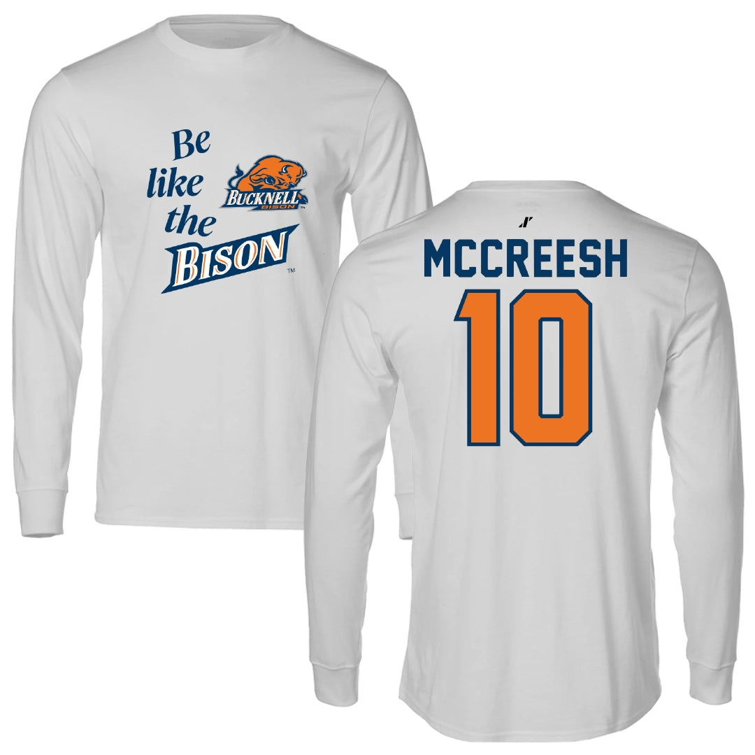 Bucknell University Basketball Light Gray Be Like Us Long Sleeve - #10 Brandon McCreesh