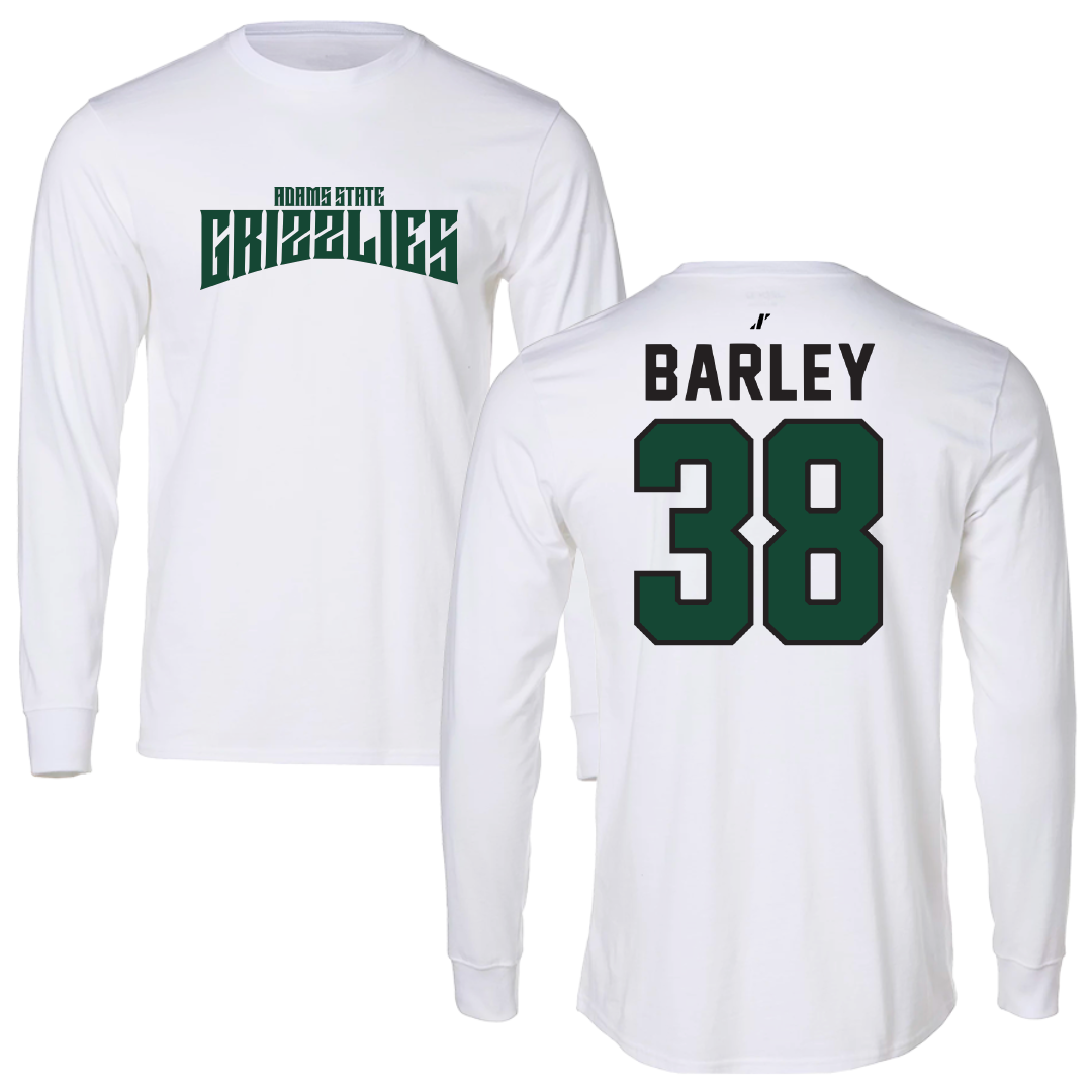 Adams State University Lacrosse White Classic Performance Long Sleeve - #38 Kai Barley