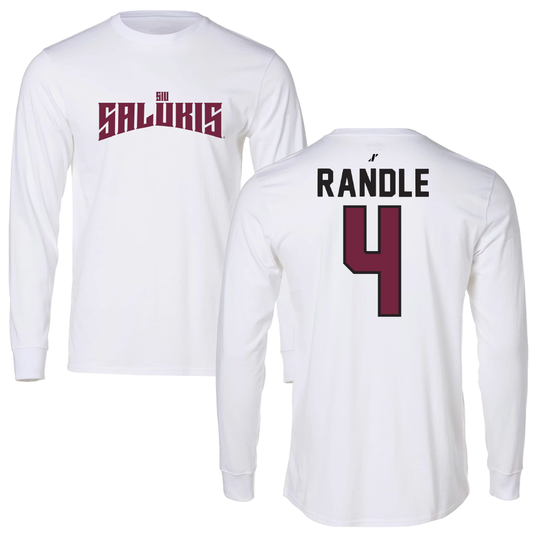 Southern Illinois University at Carbondale Basketball White Classic Performance Long Sleeve - #4 Laniah Randle