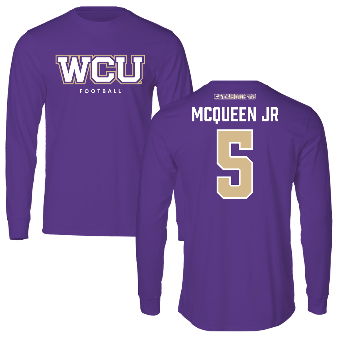 Western Carolina University Football Royal Purple Long Sleeve - #5 Hayward McQueen Jr