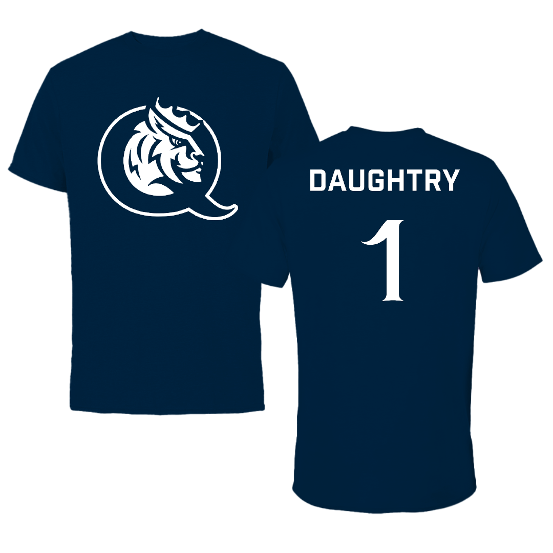 Queens University of Charlotte Softball Navy Mascot Performance Tee - #1 Madyson Daughtry