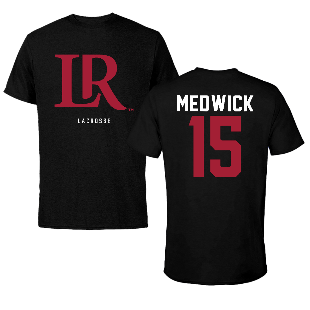 Lenoir-Rhyne University Lacrosse Black Performance Tee - #15 Deacon Medwick