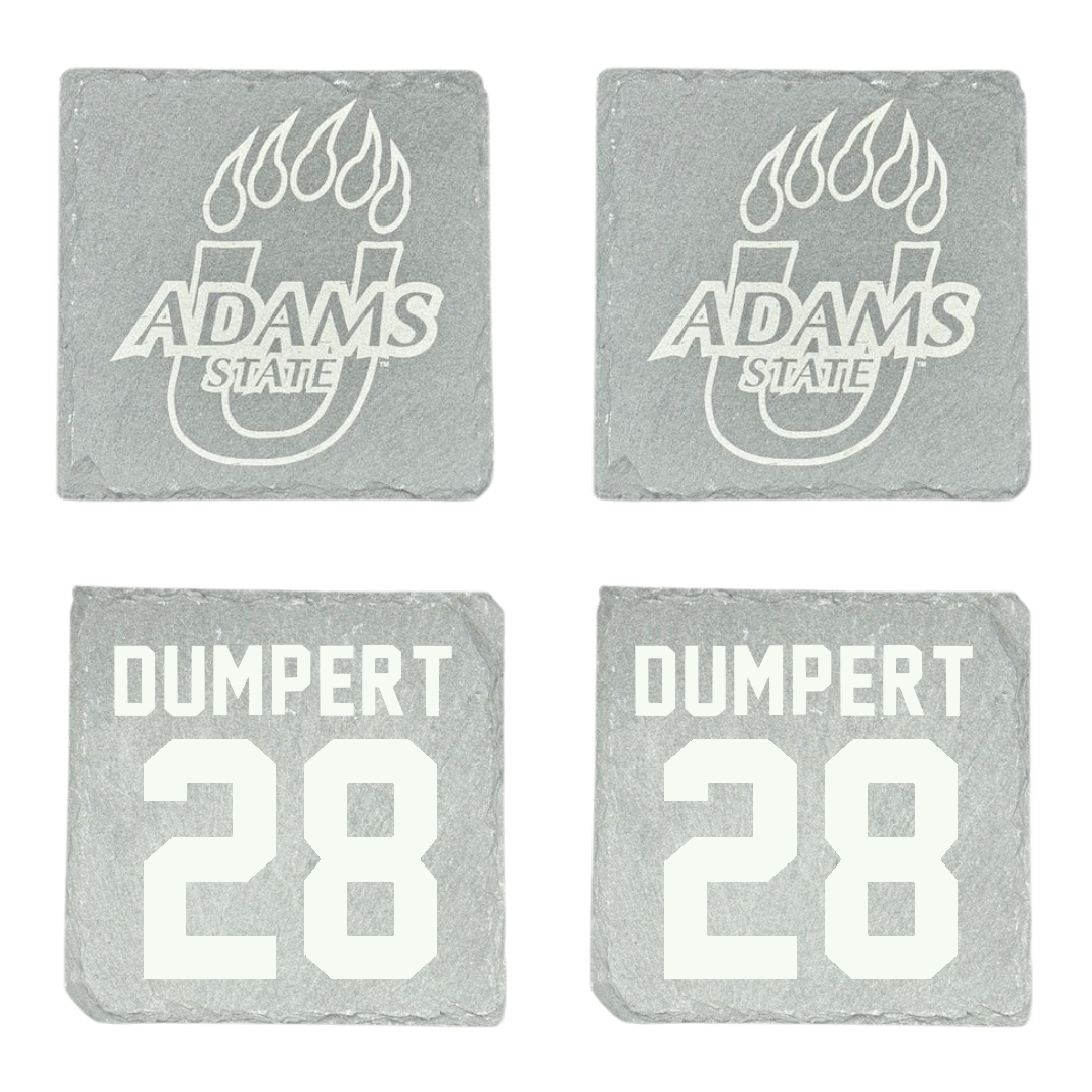 Adams State University Lacrosse Stone Coaster (4 Pack)  - #28 Devon Dumpert