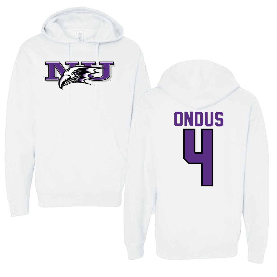 Niagara University Baseball White Hoodie - #4 John Ondus