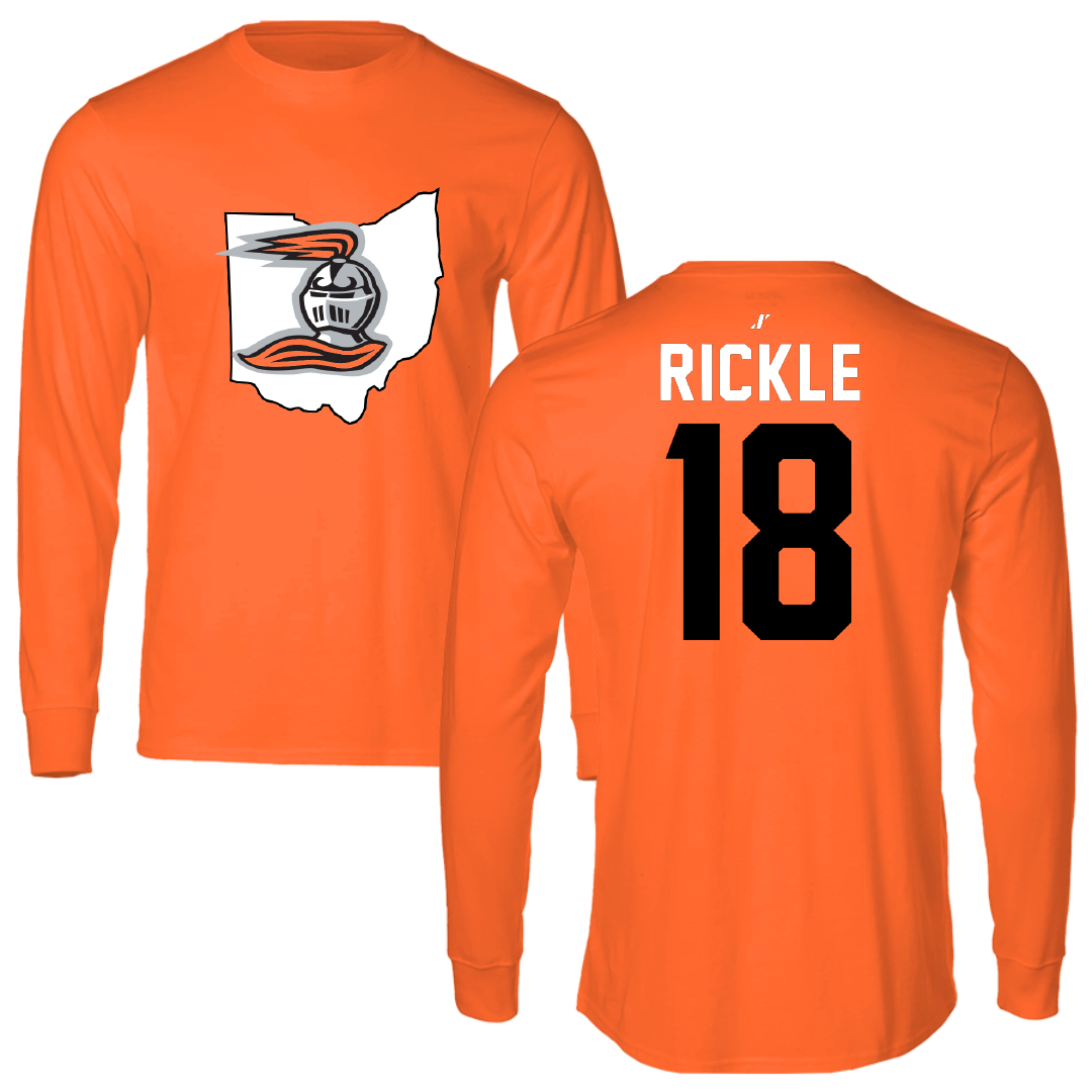 Heidelberg University Football Orange State Performance Long Sleeve - #18 Lance Rickle