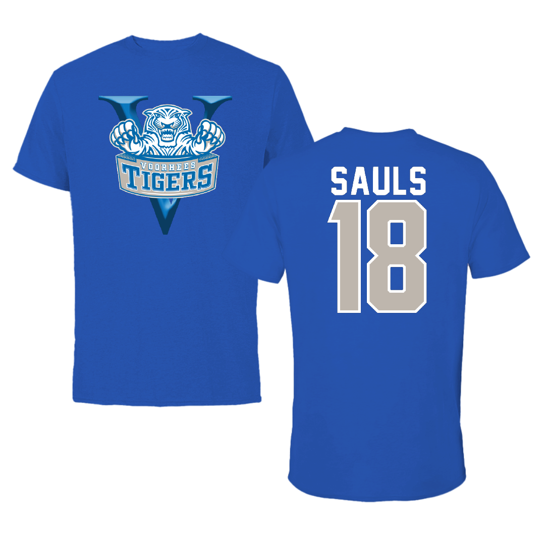Voorhees University Baseball Blue Tee - #18 Trey Sauls