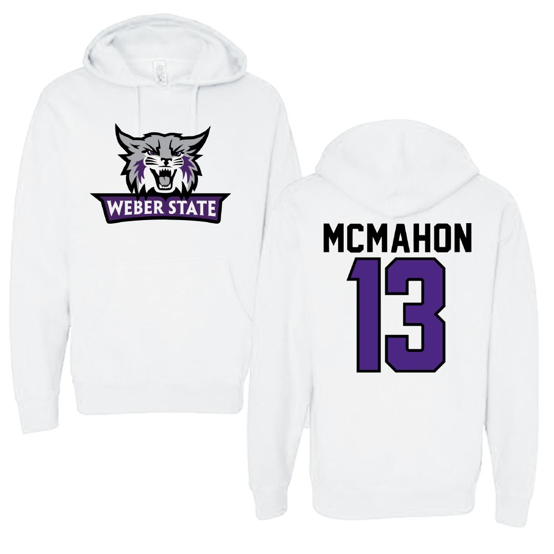 Weber State University Softball White Hoodie - #13 Jordan McMahon