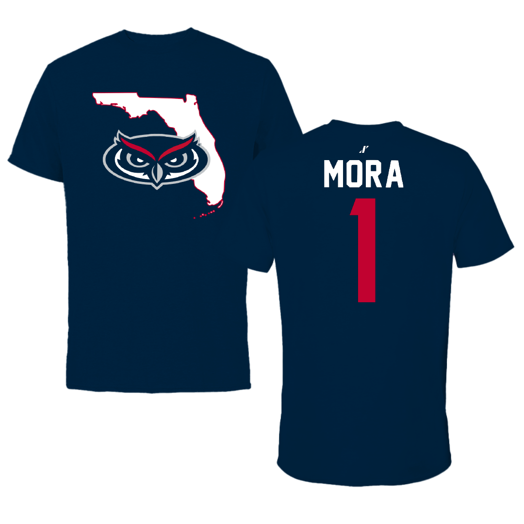 Florida Atlantic University Softball Navy State Performance Tee - #1 Jesiana Mora