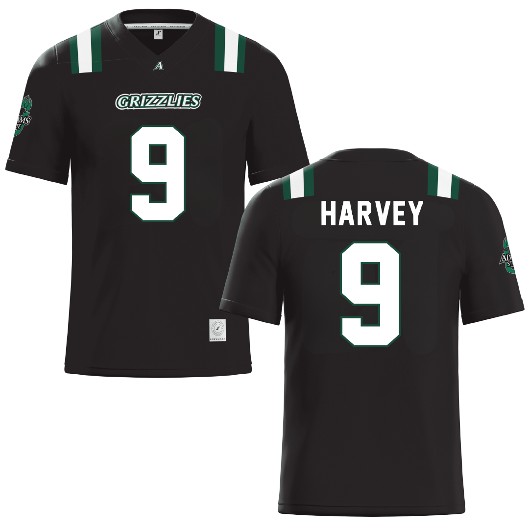 Adams State University Black Football Jersey - #9 Greg Harvey