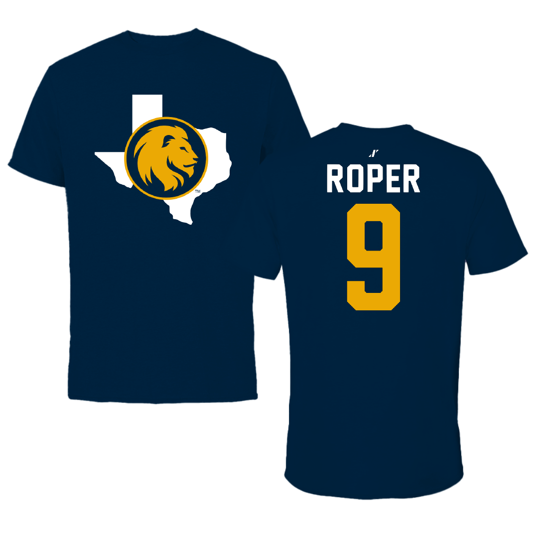 East Texas A&M University Volleyball Navy State Tee - #9 Peyton Roper