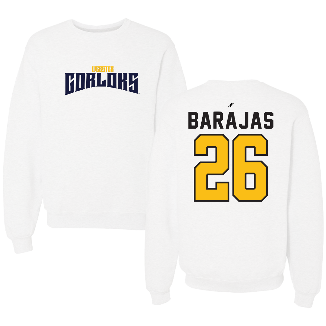 Webster University Soccer White Classic Crewneck - #26 Lorelli Barajas