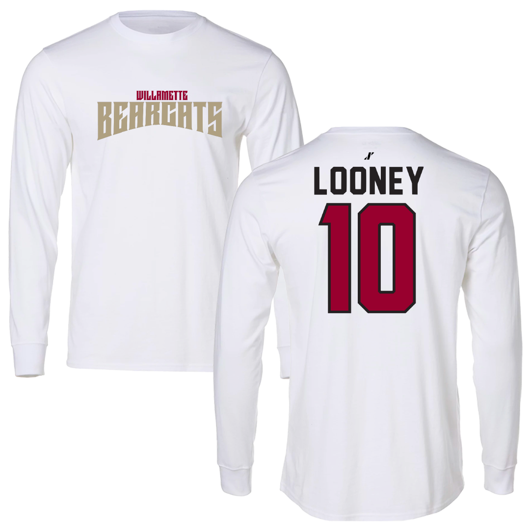 Willamette University Basketball White Classic Long Sleeve - #10 Eli Looney
