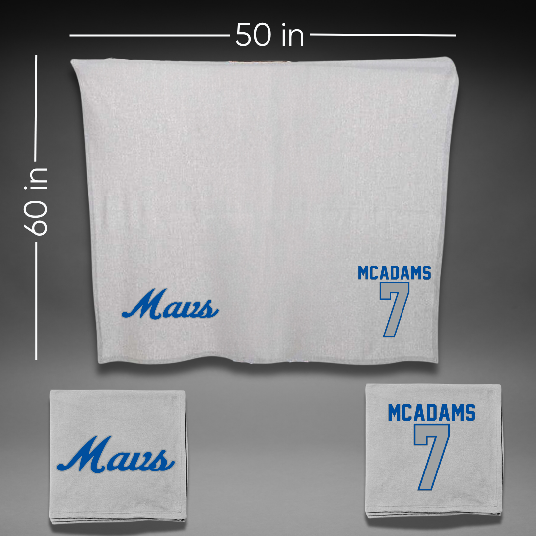 Mercy University Baseball Gray Blanket - #7 Sean McAdams
