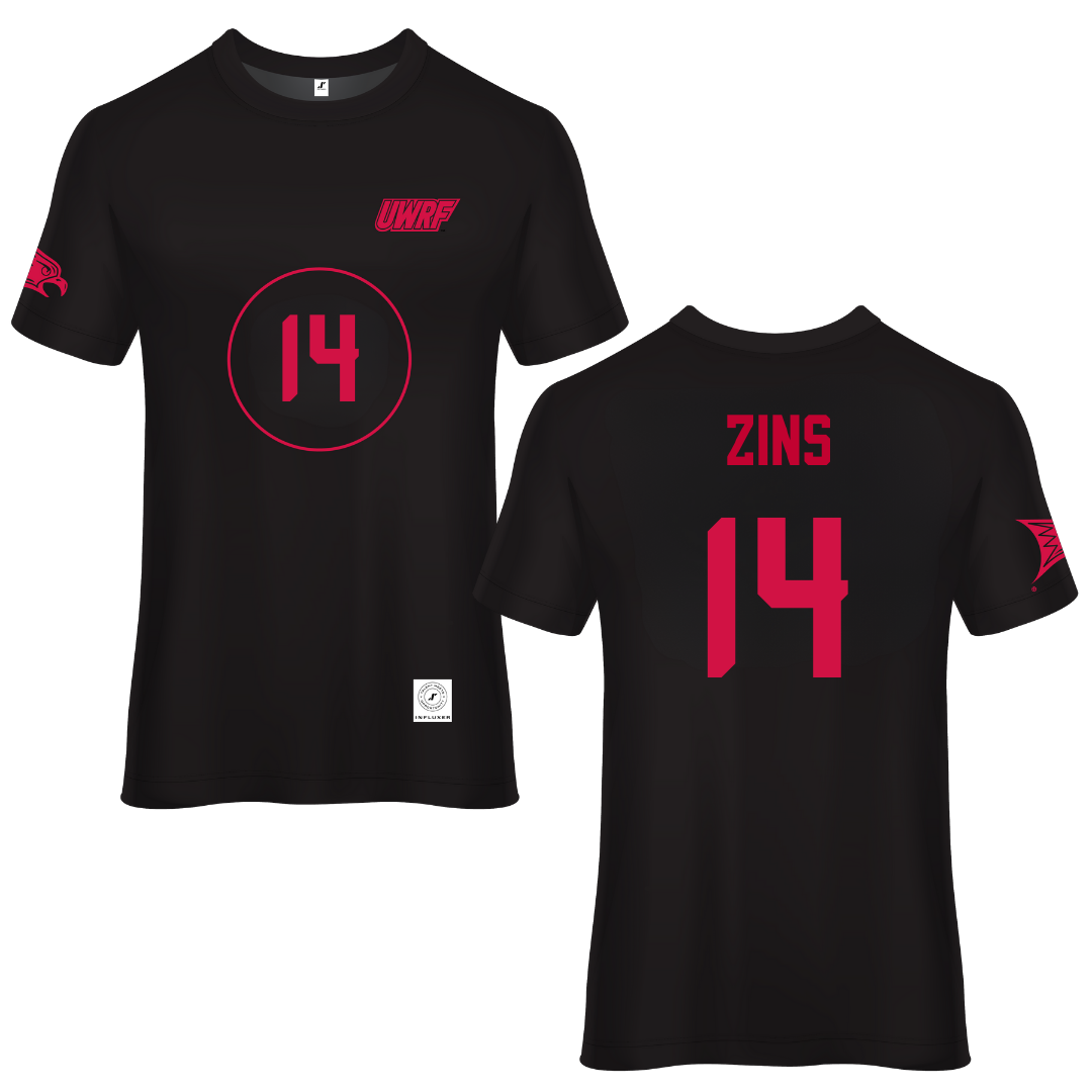 University of Wisconsin-River Falls Black Soccer Jersey - #14 Macy Zins