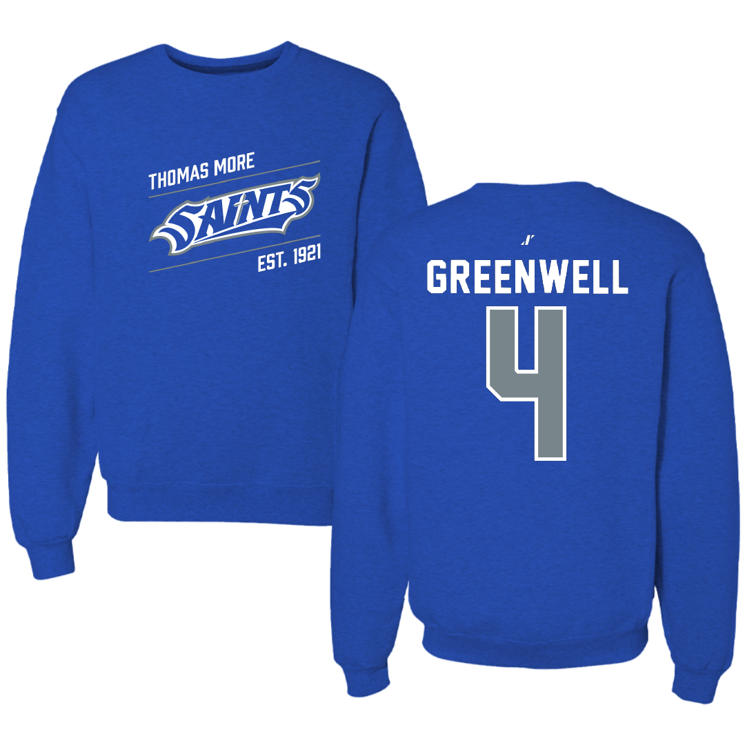 Thomas More University Softball Blue General Crewneck - #4 Anna Greenwell