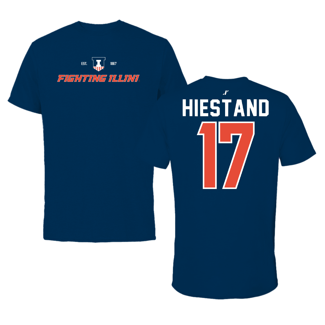 University of Illinois Soccer Navy General Tee - #17 Sarah Hiestand