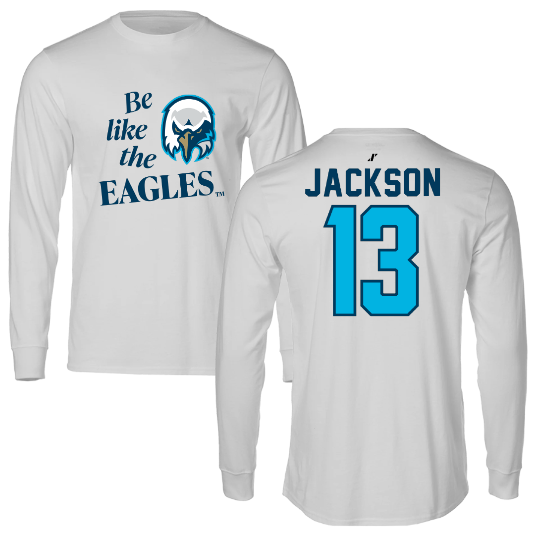 Wake Tech Community College Soccer Light Gray Be Like Us Long Sleeve - #13 Daniel Jackson