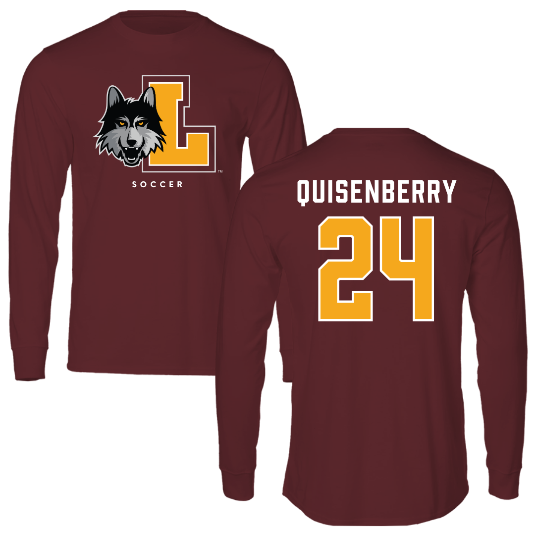 Loyola University-Chicago Soccer Maroon Mascot Long Sleeve - #24 Chris Quisenberry
