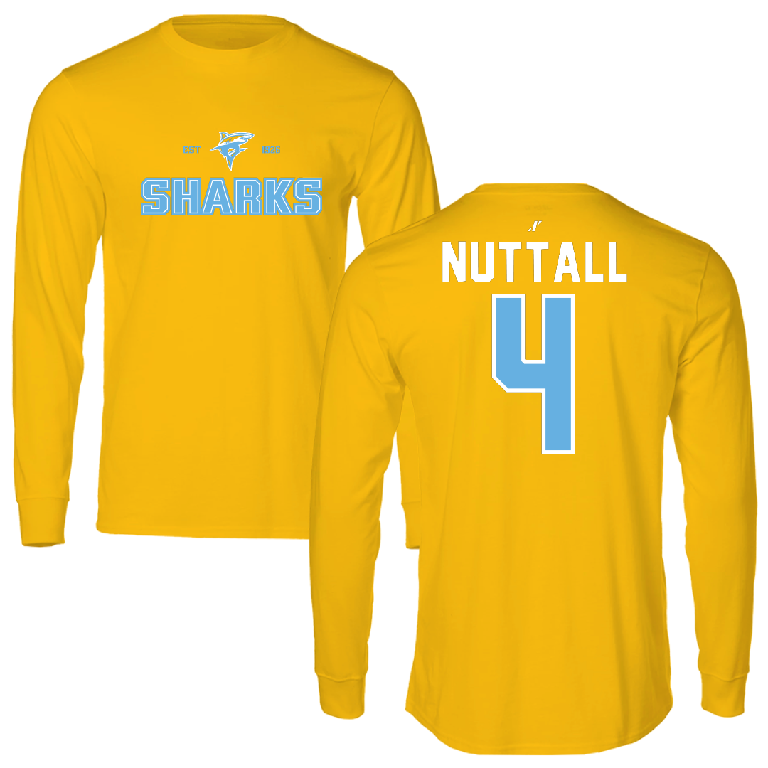 Long Island University Soccer Gold General Performance Long Sleeve - #4 Caroline Nuttall