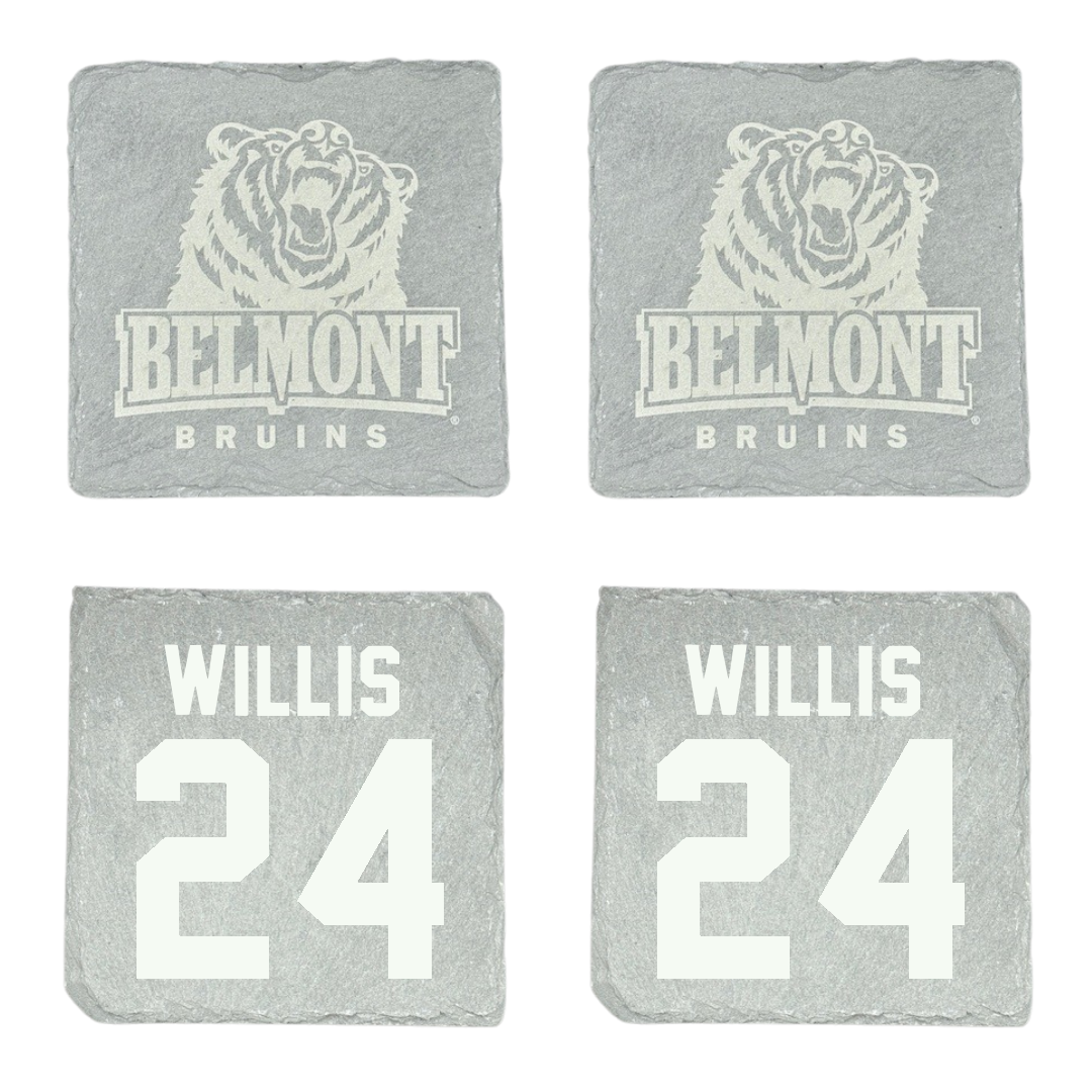 Belmont University Softball Stone Coaster (4 Pack)  - #24 Mackenzie Willis