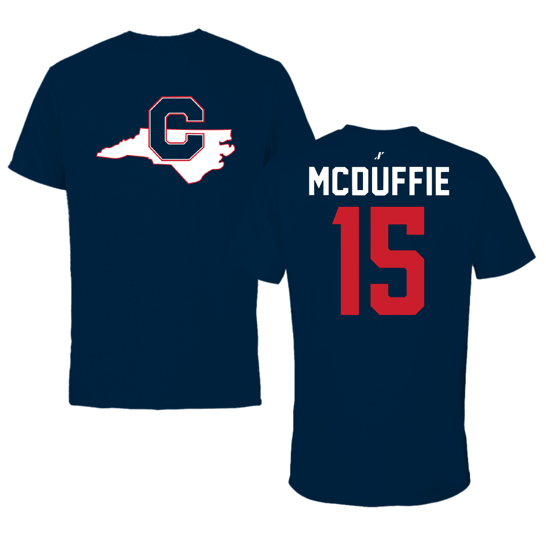 Catawba College Basketball Navy State Tee - #15 Zion McDuffie