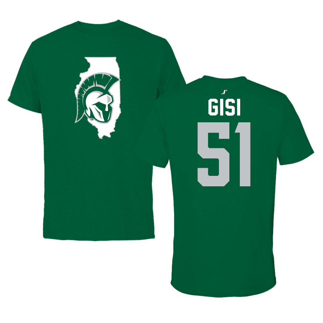 Illinois Wesleyan University Lacrosse Green State Performance Tee - #51 Jake Gisi