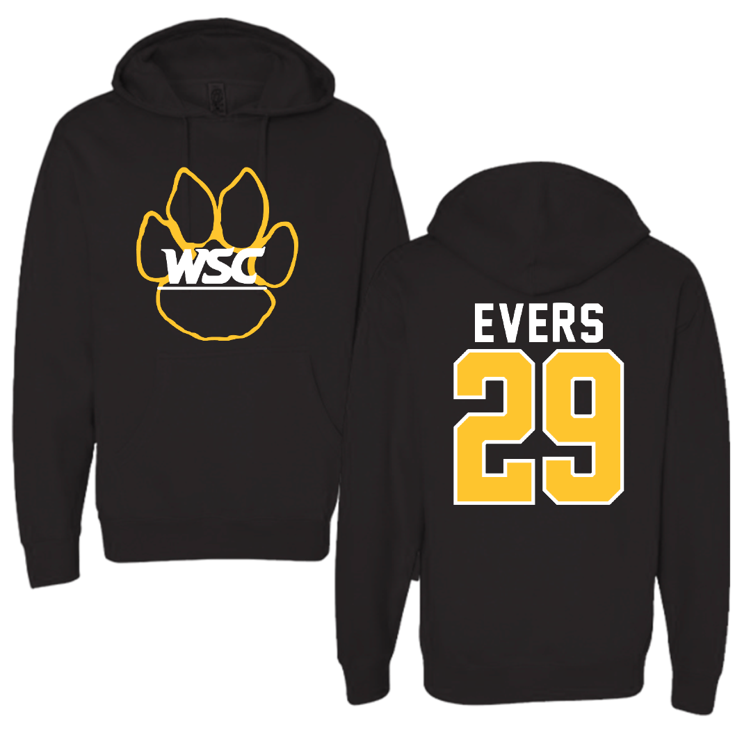 Wayne State College (Nebraska) Soccer Black Hoodie - #29 Abby Evers